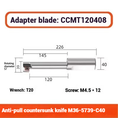 1075-Counterbore Cutter Bar Counterbore Cutter Counterbore Cutter Counterbore Scraper Cutter Counterbore Boring Cutter CNC Counterbore Milling Cutter Bar M16 Shandong Denso Pricision Tools Co.,Ltd.